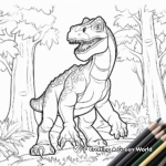 Color by Number Allosaurus Coloring Pages 3