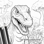 Color by Number Allosaurus Coloring Pages 4