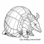 Color-By-Number Armadillo Coloring Pages 1