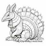 Color-By-Number Armadillo Coloring Pages 3