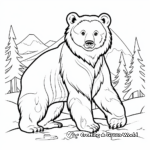 Color-by-Number Grizzly Bear Coloring Pages 3