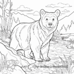 Color-by-Number Grizzly Bear Coloring Pages 4