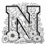 Color-By-Number Letter N Coloring Pages 4