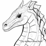Color-by-Number Parasaurolophus Dinosaur Head Coloring Pages 1