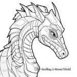 Color-by-Number Parasaurolophus Dinosaur Head Coloring Pages 2