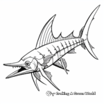 Color-by-Number Swordfish Coloring Pages 2