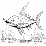 Color-by-Number Swordfish Coloring Pages 3