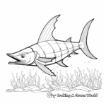 Color-by-Number Swordfish Coloring Pages 4