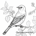 Color by Number: Blue Canary Bird Coloring Pages 4