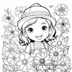 Color-by-Number: Happy Flower Garden Coloring Pages 1