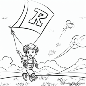Color by Number: Kite Coloring Pages 1
