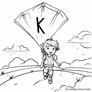 Color by Number: Kite Coloring Pages 2