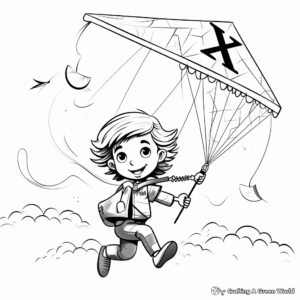 Color by Number: Kite Coloring Pages 3