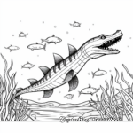 Color by Number: Plesiosaurus Coloring Pages 2