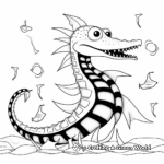 Color by Number: Plesiosaurus Coloring Pages 3
