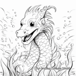 Color by Numbers Dragon Fish Coloring Sheets 1