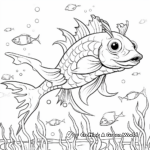 Color by Numbers Dragon Fish Coloring Sheets 4