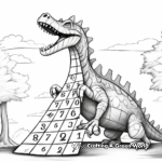 Color-By-Numbers Spinosaurus vs T-Rex Coloring Pages 1