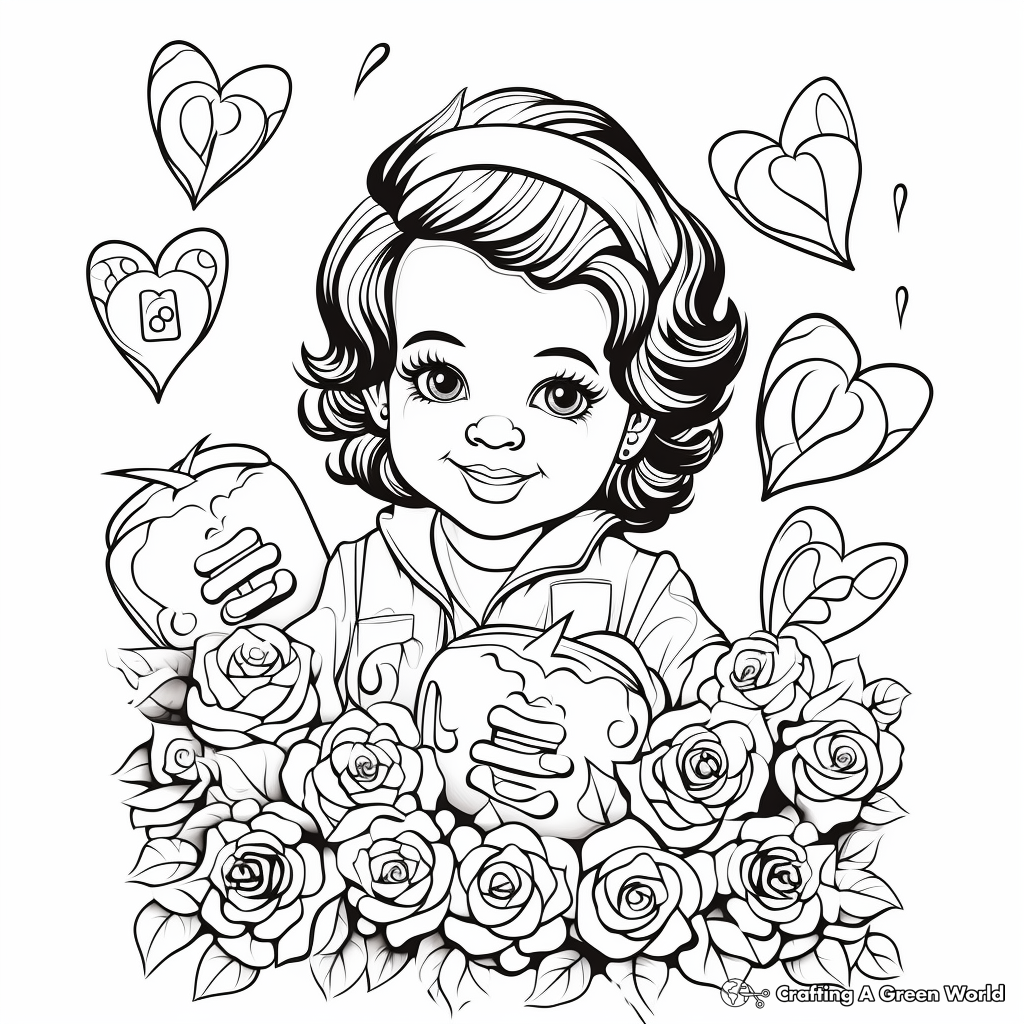 Color-by-Numbers Valentine's Day Coloring Pages for Toddlers 1