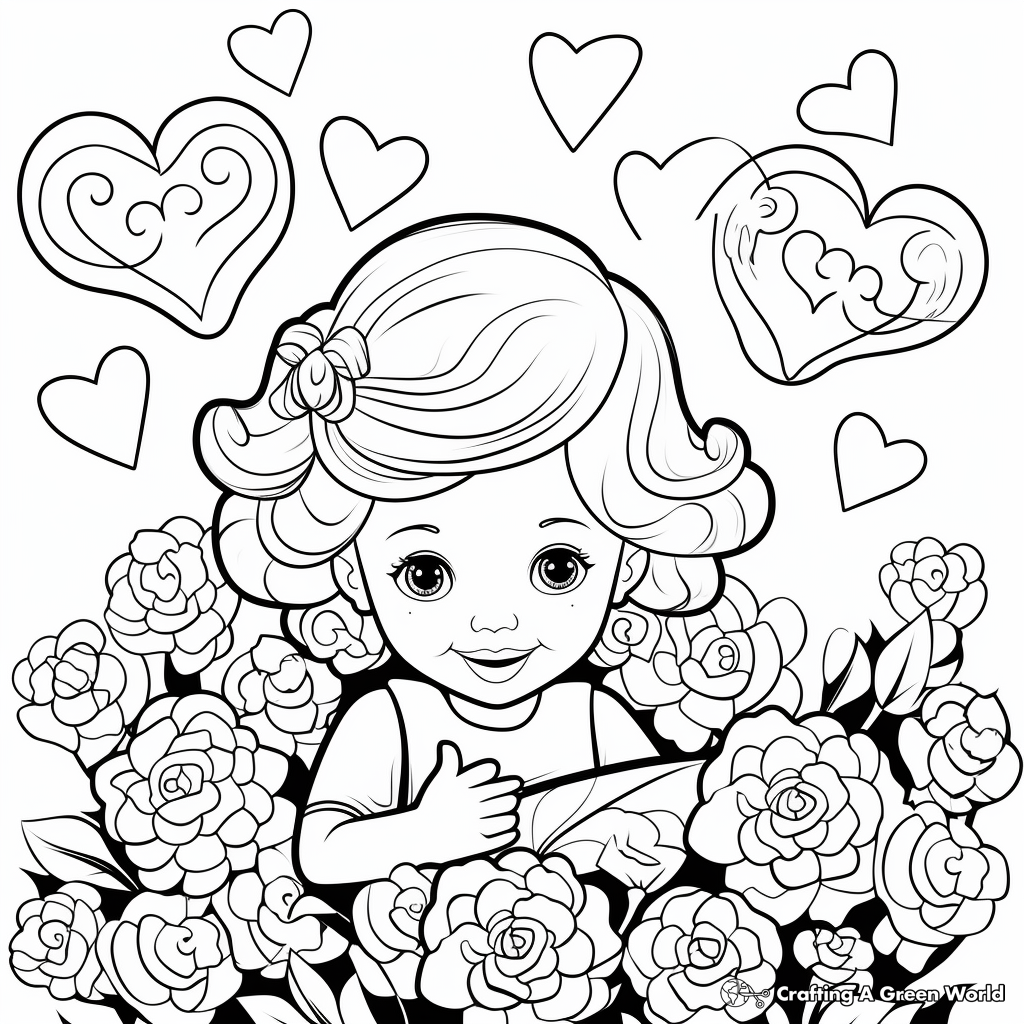 Color-by-Numbers Valentine's Day Coloring Pages for Toddlers 2