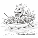 Color the Dragon Boat Race: Chinese New Year Coloring Pages 2