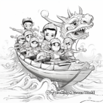 Color the Dragon Boat Race: Chinese New Year Coloring Pages 4