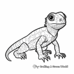 Colorful African Agama Lizard Coloring Pages 2
