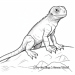 Colorful African Agama Lizard Coloring Pages 3