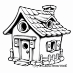 Colorful and Decorative Bird House Coloring Pages 4