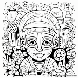 Colorful April Fools' Day Coloring Pages 1