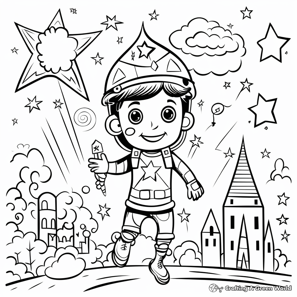 Colorful April Fools' Day Coloring Pages 2