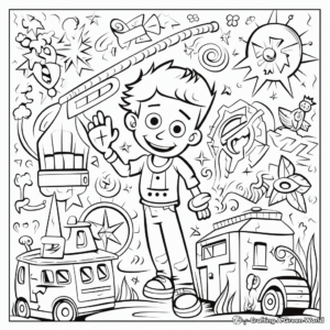 Colorful April Fools' Day Coloring Pages 3