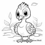 Colorful Baby Peacock Coloring Pages 3