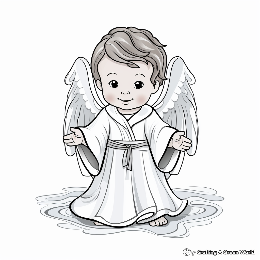 Colorful Baptismal Robes Coloring Pages 3