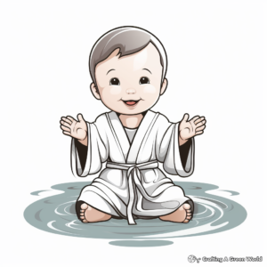 Colorful Baptismal Robes Coloring Pages 4