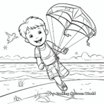 Colorful Beach Kite Coloring Pages for Kids 3