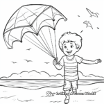 Colorful Beach Kite Coloring Pages for Kids 4