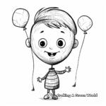 Colorful Birthday Balloon Coloring Pages 3