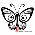 Colorful Butterfly with Nose Art Coloring Pages 3