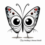 Colorful Butterfly with Nose Art Coloring Pages 4