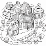 Colorful Candy Land Map Coloring Sheets 1