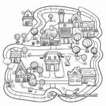 Colorful Candy Land Map Coloring Sheets 4