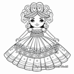 Colorful Carnival Dress Coloring Pages 2