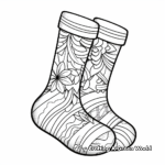 Colorful Christmas Socks Coloring Pages 2