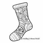 Colorful Christmas Socks Coloring Pages 3