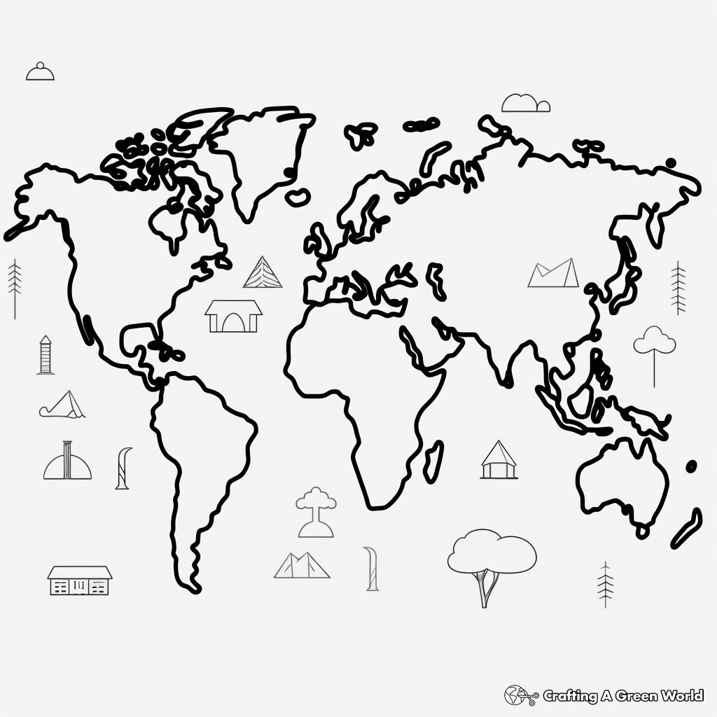 Drawing global world earth map atlas Royalty Free Vector-saigonsouth.com.vn