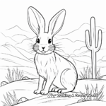 Colorful Desert Cottontail Rabbit Coloring Pages 4
