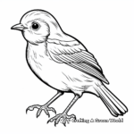 Colorful European Robin Coloring Pages 3