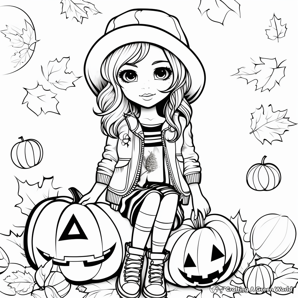 Colorful Fall Fashion Coloring Pages 3