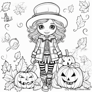 Colorful Fall Fashion Coloring Pages 4